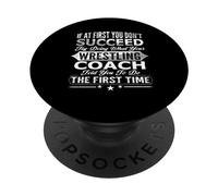 Wrestling Coach Leader Mat Skills Coach Coaching Champions PopSockets Adhesive PopGrip