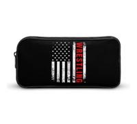 Wrestling Flag Funny Pencil Cases Multipurpose Large Pen Pouch Makeup Storage Bag