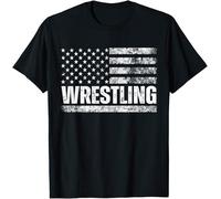 Wrestling Flag Kids Womens Mens T Shirt Medium Black