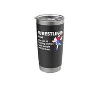 Wrestling Funny Dictionary Definition Wrestler Stainless Steel Insulated Tumbler