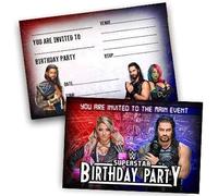 Wrestling Invitations (WRITE ON) Birthday Party Invites Double Sided (Pack of 20)