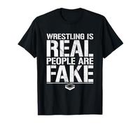Wrestling Is Real People Are Fake - Pro Wrestling Fan Retro T-Shirt