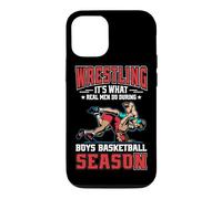 Wrestling it's What Real Men Do During Boys Basketball Case for iPhone 12/12 Pro
