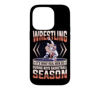 Wrestling it's What Real Men Do During Boys Basketball Case for iPhone 14 Pro