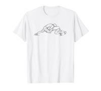 Wrestling Line Art Takedown Wrestler Gift Value Graphic T-Shirt, Men, White, S