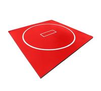 Wrestling Mat with Premium XPE Foam, Wrestling Mats for Home with Non-Slip Leather, Shock-Absorbent Training Mat, for Wrestling, Martial, Home Gym, School(Red)