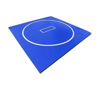 Wrestling Mat with Premium XPE Foam, Wrestling Mats for Home with Non-Slip Leather, Shock-Absorbent Training Mat, for Wrestling, Martial, Home Gym, School(Blue)