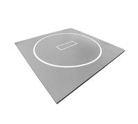 Wrestling Mat with Premium XPE Foam, Wrestling Mats for Home with Non-Slip Leather, Shock-Absorbent Training Mat, for Wrestling, Martial, Home Gym, School(Grey)