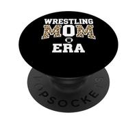 Wrestling Mom Leopard Varsity Design PopSockets Adhesive PopGrip