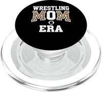 Wrestling Mom Leopard Varsity Design PopSockets PopGrip for MagSafe