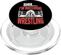 Wrestling Obsessed Shhh I Am Watching Wrestling PopSockets PopGrip for MagSafe