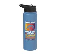 Wrestling only The Strong Survive Stainless Steel Insulated Water Bottle