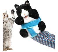 Wrestling Puppet, Interactive Hand Puppet for Cats Training and Entertainment, Stuff Pet Wrestler Toy with Finger Control, Puppets Plush for Daily Exercise Fun Home School More