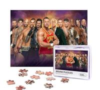 Wrestling Puzzles 500 Pieces Personalized Jigsaw Puzzles Photos Puzzle with Storage Bag Challenging Picture Puzzle for Adults Home Decor Wedding (52x38 CM)