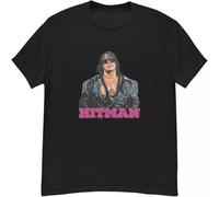 Wrestling Shirt Brett The Hitman hart Tshirt 80s Black XXL