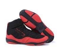 Wrestling Shoes for Men Women,Youth Professional Boxing Shoes Fitness Training Shoes Lightweight Weightlifting Shoes (Color : Red, Size : 4.5 UK)