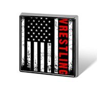 Wrestling U.S.A. Flag Custom Brooch Pin Lapel Pins Tie Suit Dress Accessories Wedding Birthday for Men Women