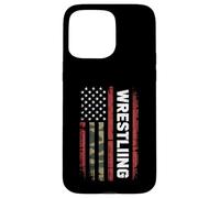 Wrestling USA Flag Camo Patriotic Wrestling Case for iPhone 15 Pro Max