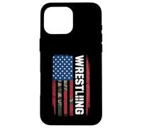 Wrestling USA Flag Military Camo Pride Case for iPhone 16 Pro Max