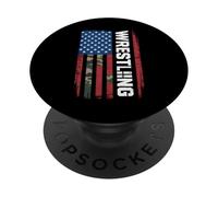 Wrestling USA Flag Military Camo Pride PopSockets Adhesive PopGrip