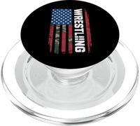 Wrestling USA Flag Military Camo Pride PopSockets PopGrip for MagSafe