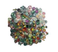 WREWING 2cm My World-Shaped Acrylic - Game-Themed DIY Craft Supplies for Shaker Crafts, Keychains & Decor - 360-Pack Random Mix (Double-Sided Transparent)