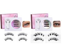 WREWING CT04 Magnetic Eyelash Kit - No Glue, Reusable, Natural Look & Easy Fit | 6 Styles, Soft Faux Mink, 3-Second Application(CT04-2+CT04-8)