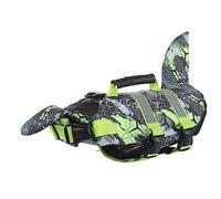 WREWING Dog Life Jacket - Stylish Reflective Dog Life Vest with Shark Tail and Convenient Handle for Small Medium Dogs' Water Adventures