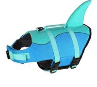 WREWING Dog Life Jacket - Superior Buoyancy Adjustable Cute Shark Dog Life Vest with Superior Buoyancy and Rescue Handle for All - Sized Dogs' Swimming Boating