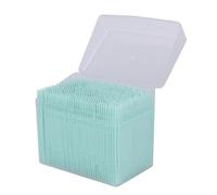 WREWING Green Dental Picks 1100Pcs - Double Head Interdental Cleaner with Portable Clear Case, Soft Teeth Cleaning Tool