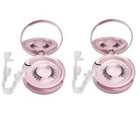 WREWING Magnetic Eyelashes Set with Mirror & Tweezers | No Glue, Reusable, Natural Volume | 2-Pair Kit (Dramatic & Subtle Styles)