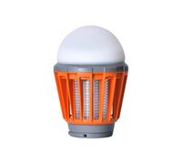 WREWING Mosquito Killer Lamp - Portable Rechargeable Camping Lantern with Bug Zapper, IPX6 Waterproof, Retractable Hook, and LED Torch/Light, Orange
