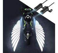 WREWING Motorcycle Angel Wing Projector Lights - Universal Waterproof Underglow LED for Bikes, Scooters & Cruisers (White)