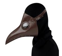 WREWING Plague Doctor Mask & Cloak Set - Steampunk Gothic Halloween Headwear Costume Accessory for Cosplay and Parties (Multi-Color Options)