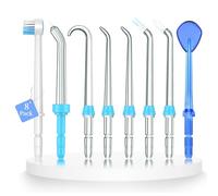 WREWING Replacement Tips Kit for Water-pik- Classic Jet Tips and Brush Heads for Oral Irrigator (8 Tips)