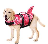 WREWING Shark Dog Life Jacket - Adjustable Swim Vest with Rescue Handle & Reflective Design for Small Medium Dogs, Cats | High-Buoyancy Safety Gear for Pool, Beach & Boating