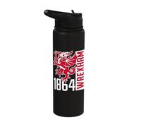 Wrexham 1864 Rampant Dragon Stainless Steel Insulated Water Bottle