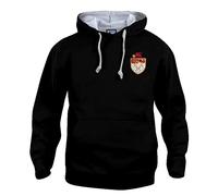 Wrexham 1960s Retro Football Hoodie Embroidered Logo Black