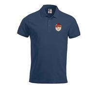Wrexham 1960s Retro Football Polo Embroidered Logo Navy