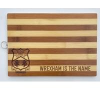 Wrexham AFC Bamboo Chopping Board Club Crest, Licensed Merchandise to Handy Stamps Ltd | 34cm x 24cm