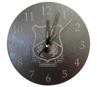 "Wrexham AFC Natuaral Slate Wall Clock, Licensed Merchandise to Handy Stamps Ltd | 30cm"
