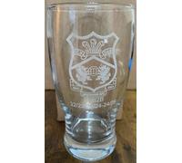 "Wrexham AFC Pint Glass, Etched Club Crest Design, B2B2B Edition"
