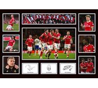 Wrexham AFC Team 2026 Poster Print - Wall Art Featuring Phil Parkinson, Josh Windass & Ollie Rathbone - Wrexham Supporters Memorabilia Gift, A4 Poster + Black Frame
