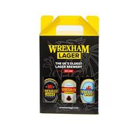 Wrexham Lager Gift Set | 3 x 330ml Premium Beer Gift Pack (Original, Export & Pilsener) | Welsh Lager Selection Box | Alcohol Gift for Men, Birthdays & Special Occasions
