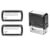 Wrexham Rubber Stamps and Gifts Document Certification Stamp Set, Plastic, 47 x 18mm, Rectangular Ideal for Solicitors, Notaries, Will Writers, or Anyone Needing to Provide Legal Proof of ID