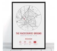 Wrexham The Racecourse Ground Stadium Wall Art | Framed & Print Only Available | Minimalist Gift AFC Football Fan Poster Art Artwork Gift For Him Memorabilia | Father's Day Christmas Birthday