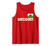 Wrexham Wales City Cymru, Welsh Flag Dragon, Red Tank Top