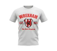 Wrexham Women's Womens Established Football T-Shirt in White | Size: Large Wrexham White L