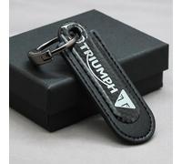 WRFUU Motorcycle Carbon Fiber Keyring Key Ring KeyChain for Triumph Motorcycles Accessories,Black-A