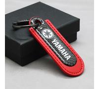 WRFUU Motorcycle Carbon Fiber Keyring Key Ring KeyChain for Yamaha Motorcycles Accessories,Red-A